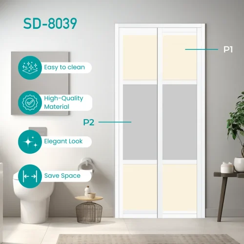 aluminium slide and swing toilet door SD-8039