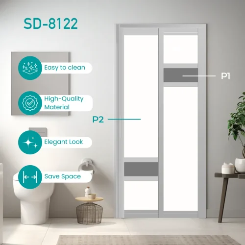 aluminium slide and swing toilet door sd-8122