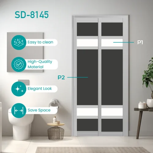 Aluminium Slide & Swing Toilet Door SD-8145