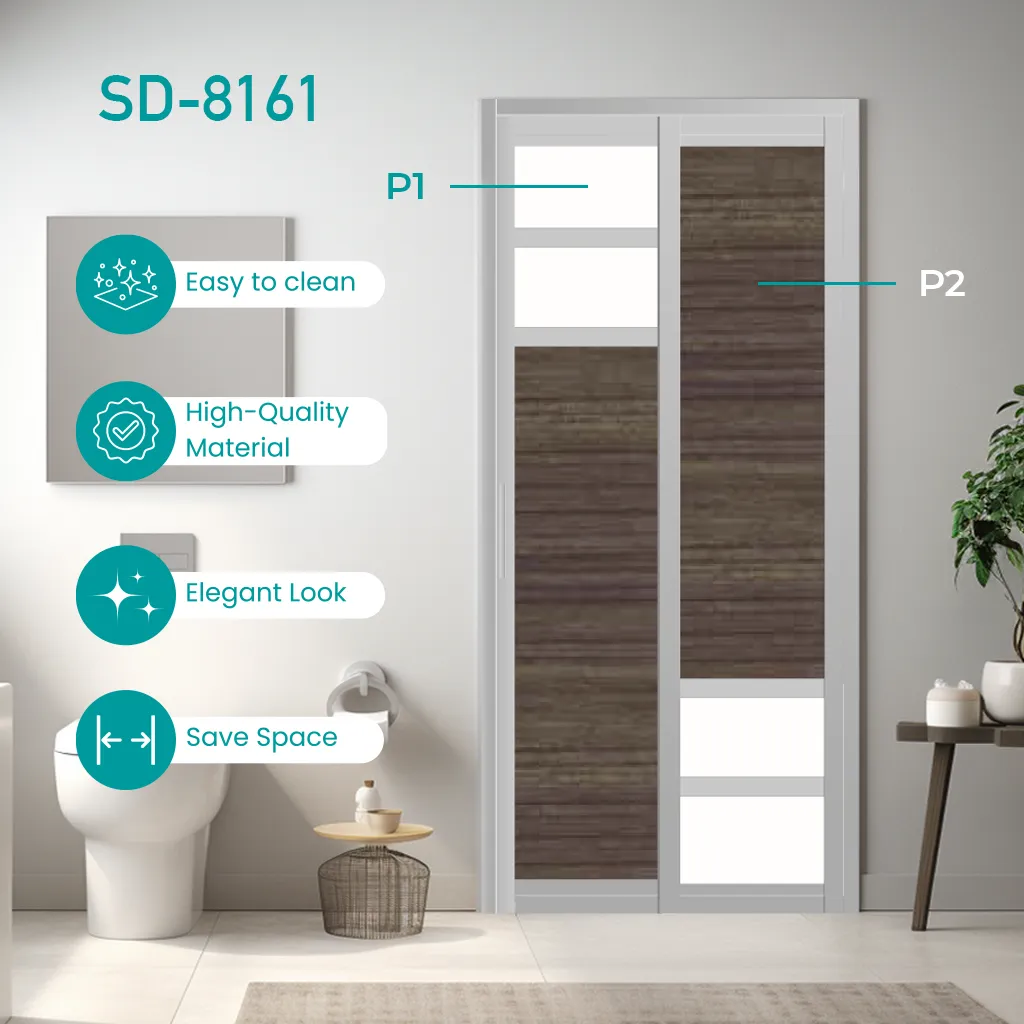 Aluminium Slide & Swing Toilet Door