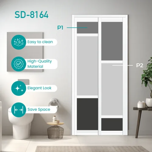 aluminium slide and swing toilet door SD-8164