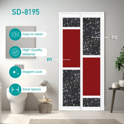 aluminium slide and swing toilet door SD-8195