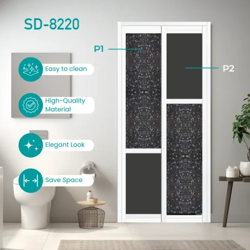 aluminium slide and swing toilet door SD-8220