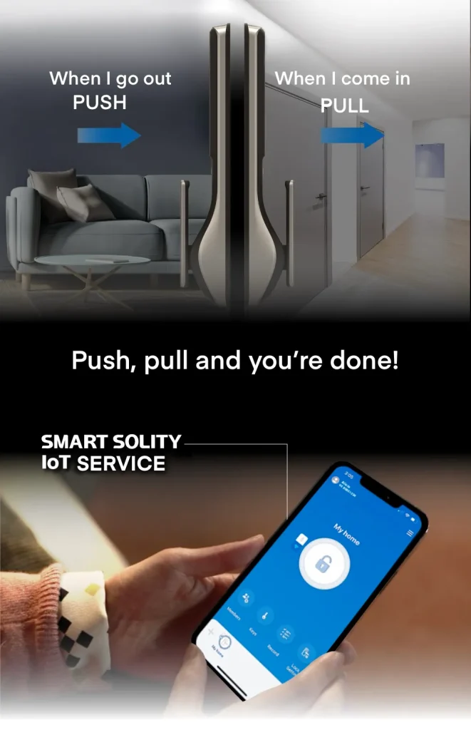 GP-6000BAK push pull smart lock