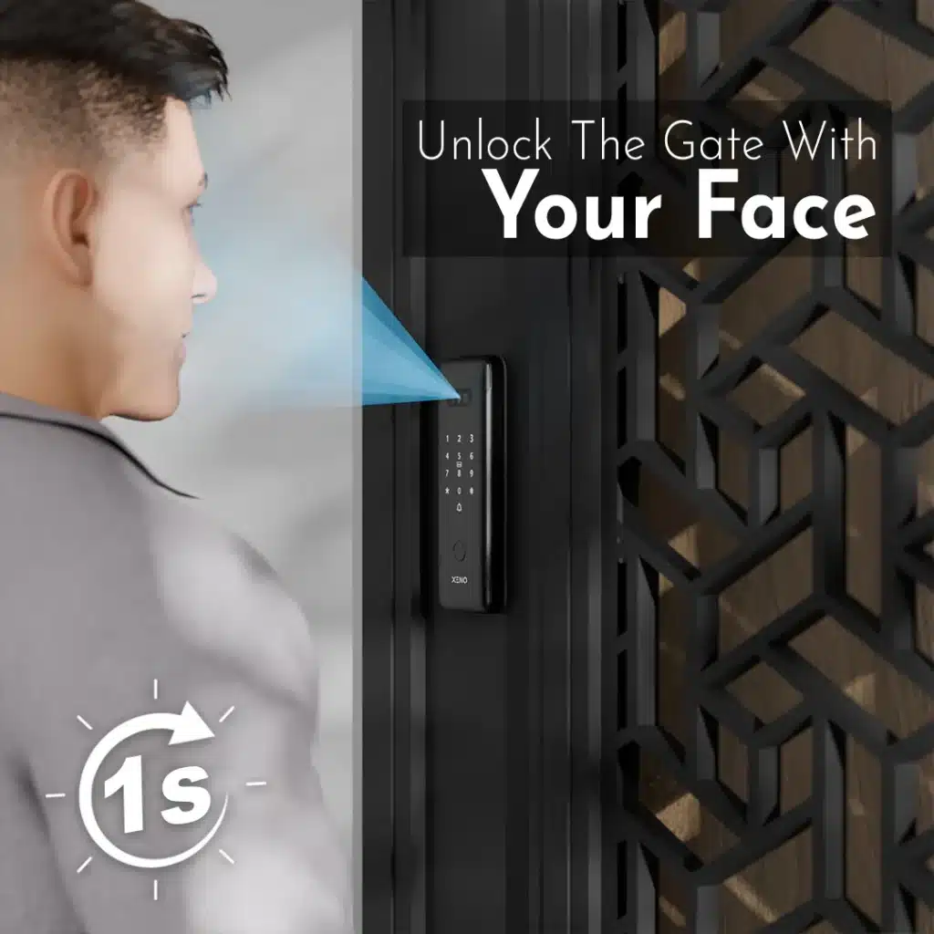 face recognition digital gate lock