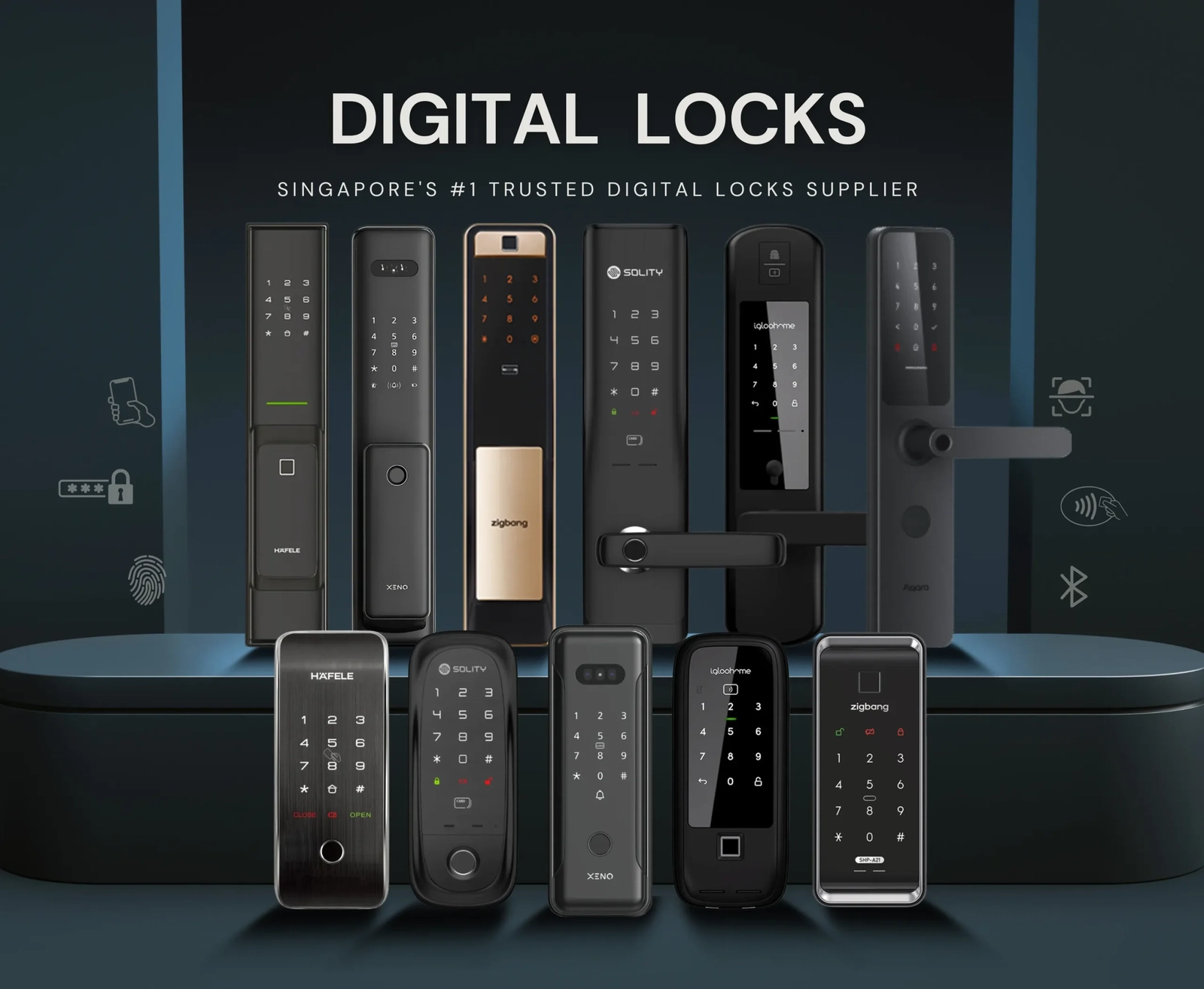 digital locks from different brands