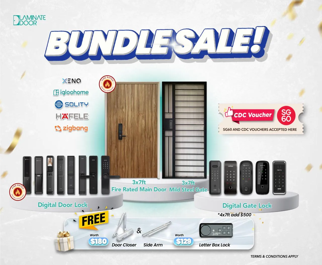 bundle sale for door gate and digital lock